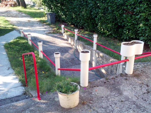 terre dans les poteaux